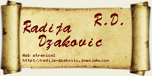 Radija Džaković vizit kartica